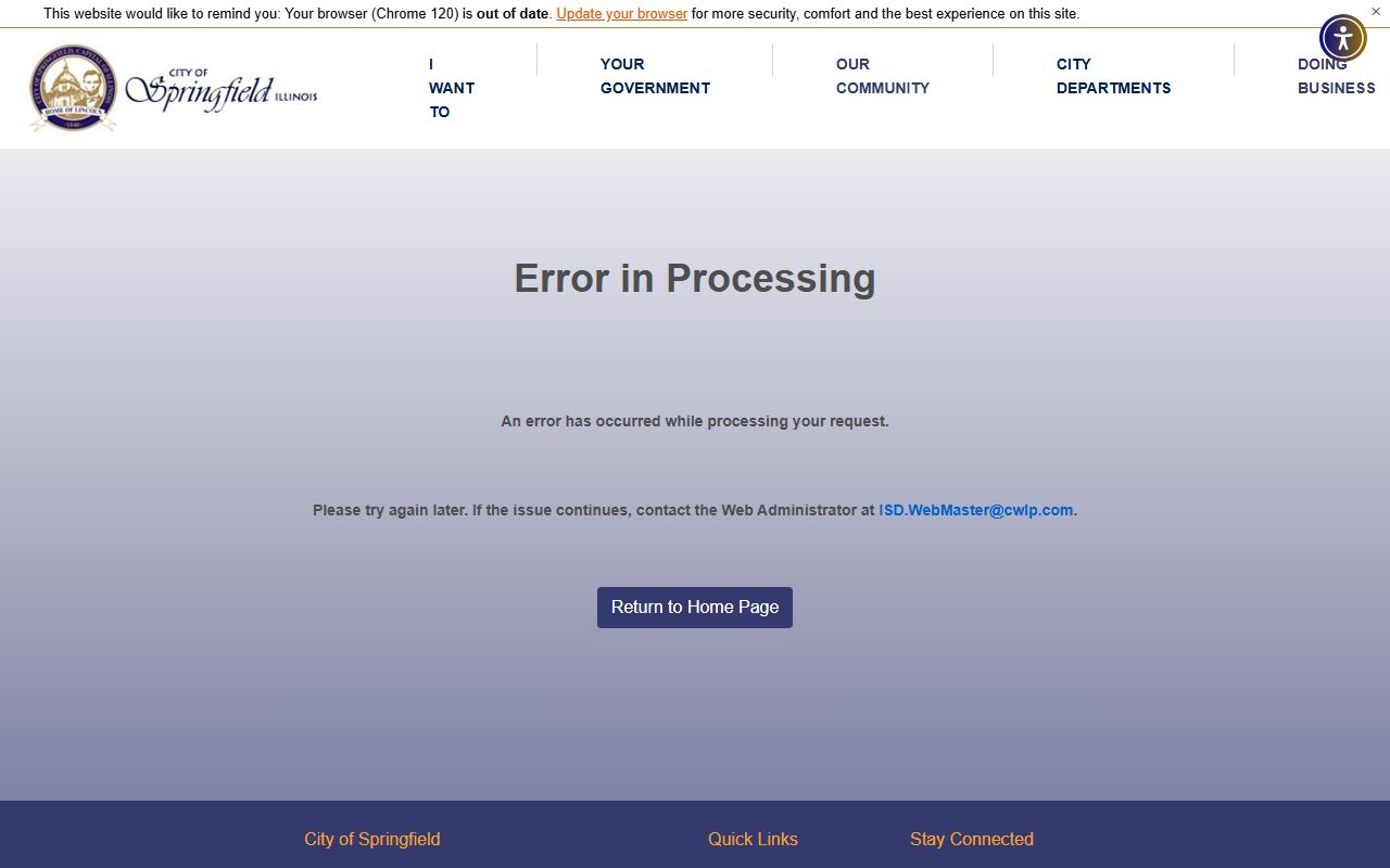 Springfield Police Department website for Springfield jail roster inquiries