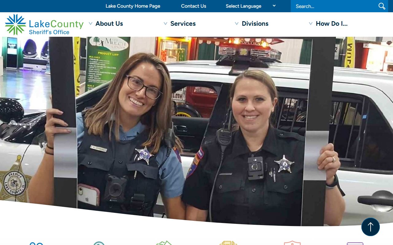 Lake County government sheriff page for jail roster searches