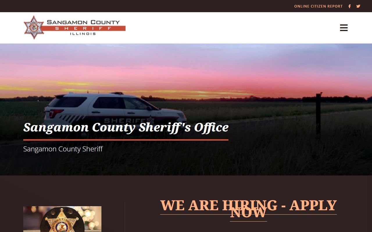 Sangamon County Sheriff's Office website for jail roster access